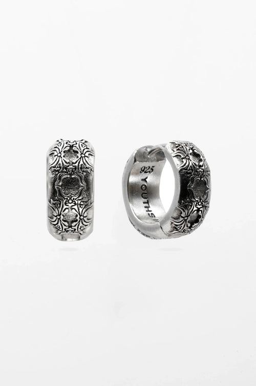 FLORAL HOOP EARRINGS