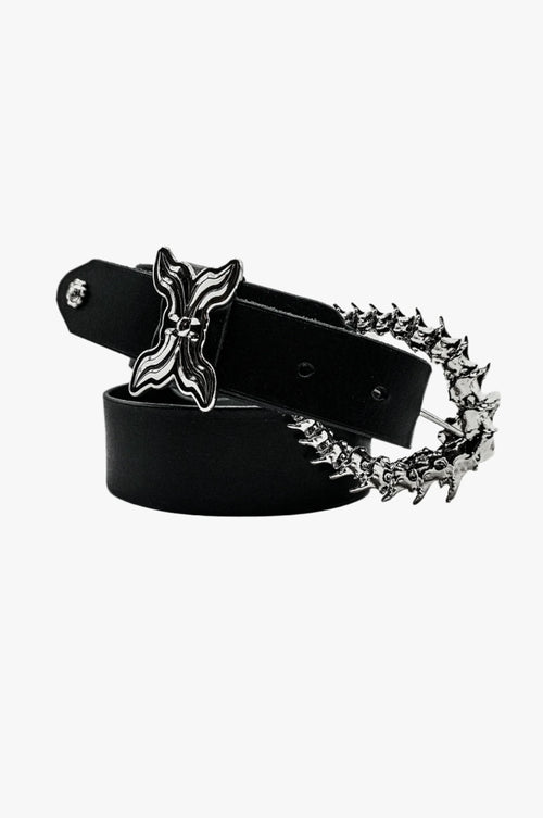 Snake Vertebrae Leather Belt
