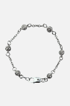 OXALIS OSSUARY LINK BALL CHAIN IN STERLING SILVER