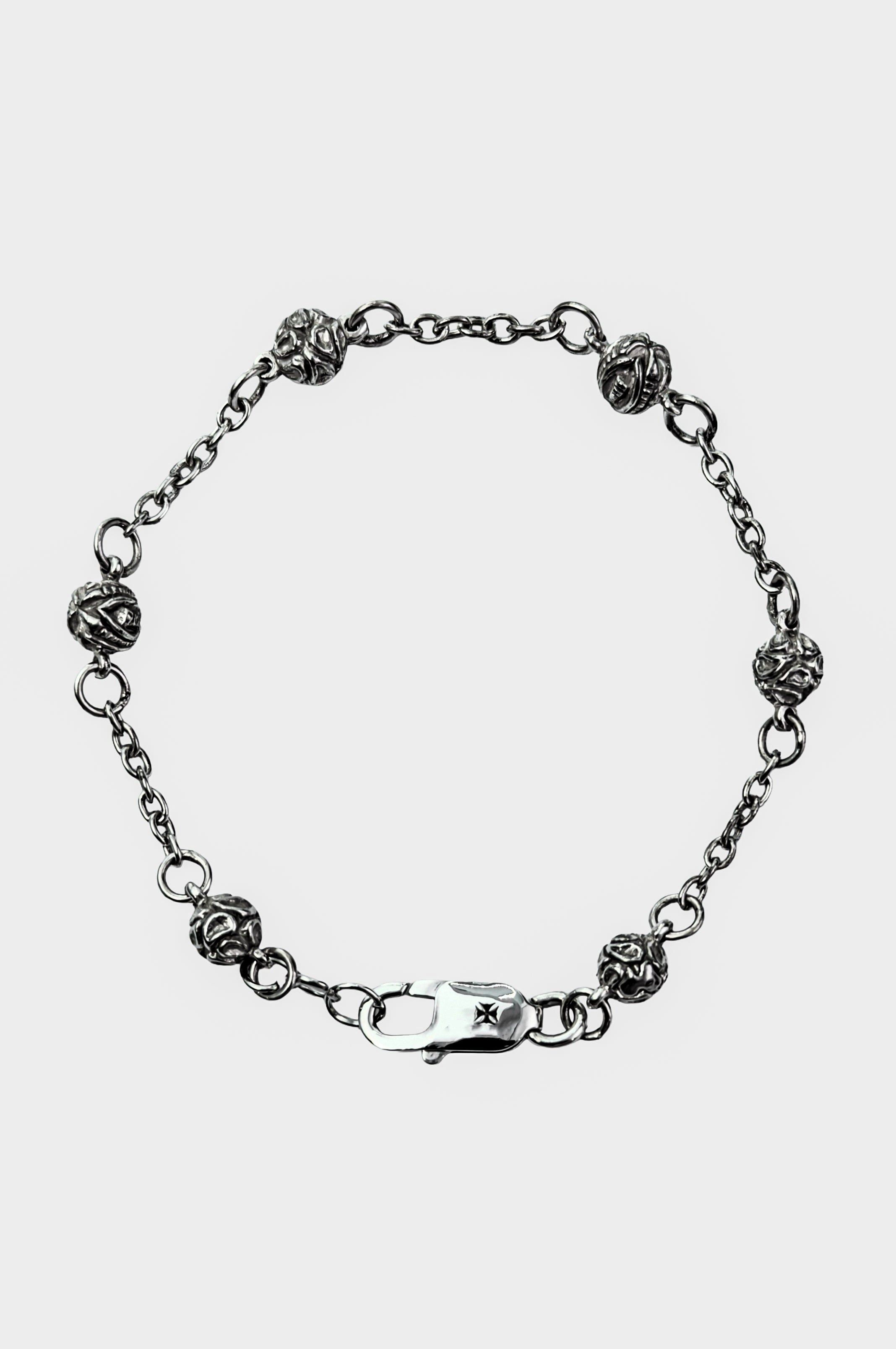 OXALIS OSSUARY-LINK BALL CHAIN BRACELET IN STERLING SILVER