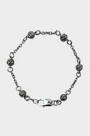 OXALIS OSSUARY-LINK BALL CHAIN BRACELET IN STERLING SILVER
