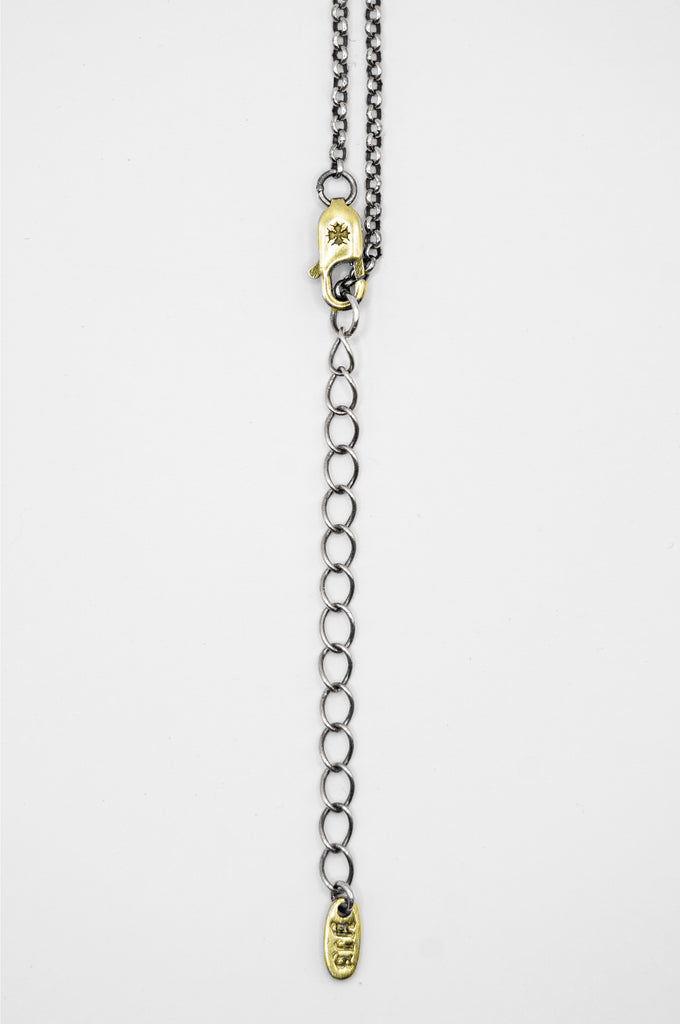 2x2 OXALIS SHIELD PENDANT NECKLACE IN 14k GOLD VERMEIL - Youths In Balaclava