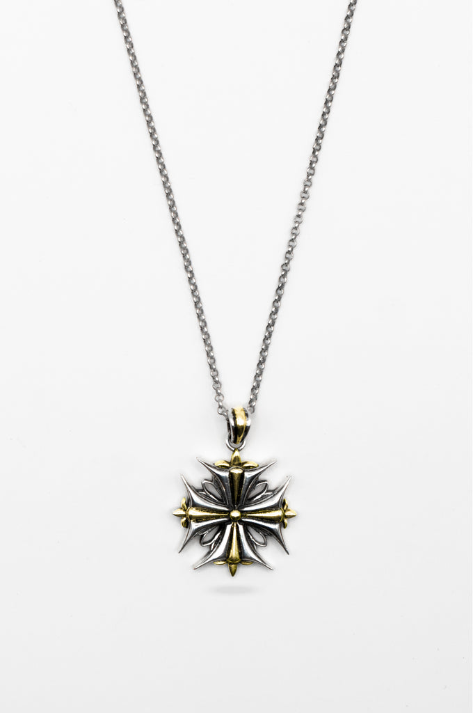 2x2 OXALIS SHIELD PENDANT NECKLACE IN 14k GOLD VERMEIL - Youths In Balaclava