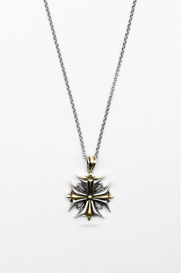 2x2 OXALIS SHIELD PENDANT NECKLACE IN 14k GOLD VERMEIL - Youths In Balaclava
