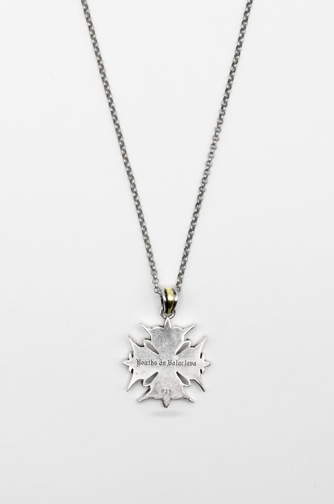 2x2 OXALIS SHIELD PENDANT NECKLACE IN 14k GOLD VERMEIL - Youths In Balaclava