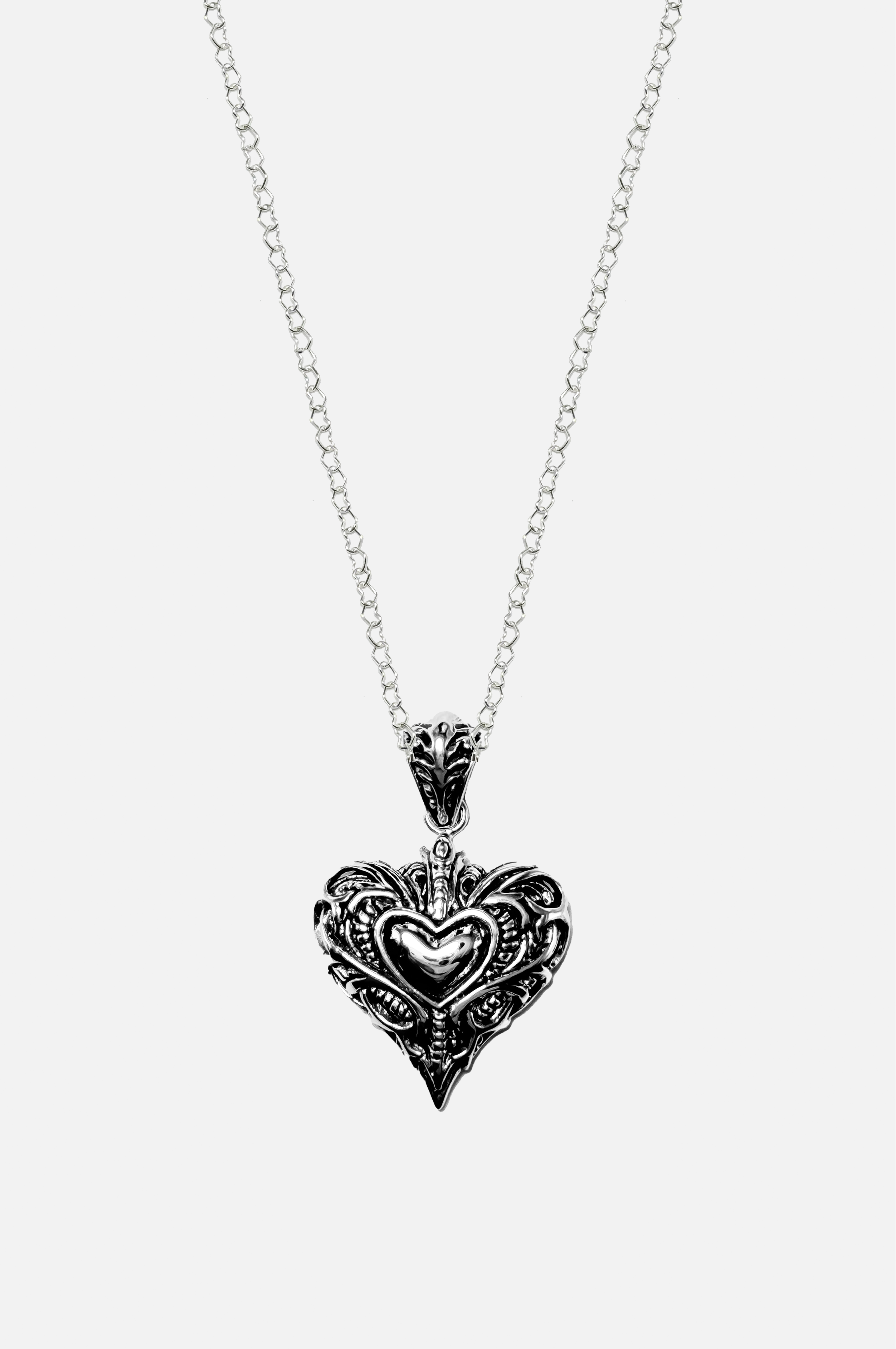 OXALIS HEART PENDANT NECKLACE IN STERLING SILVER
