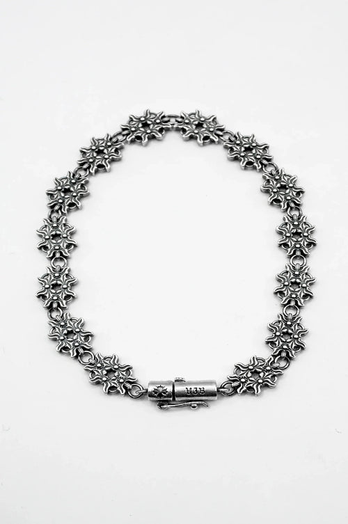 (PRE-ORDER) FLORAL VERTEBRAE BRACELET IN STERLING SILVER