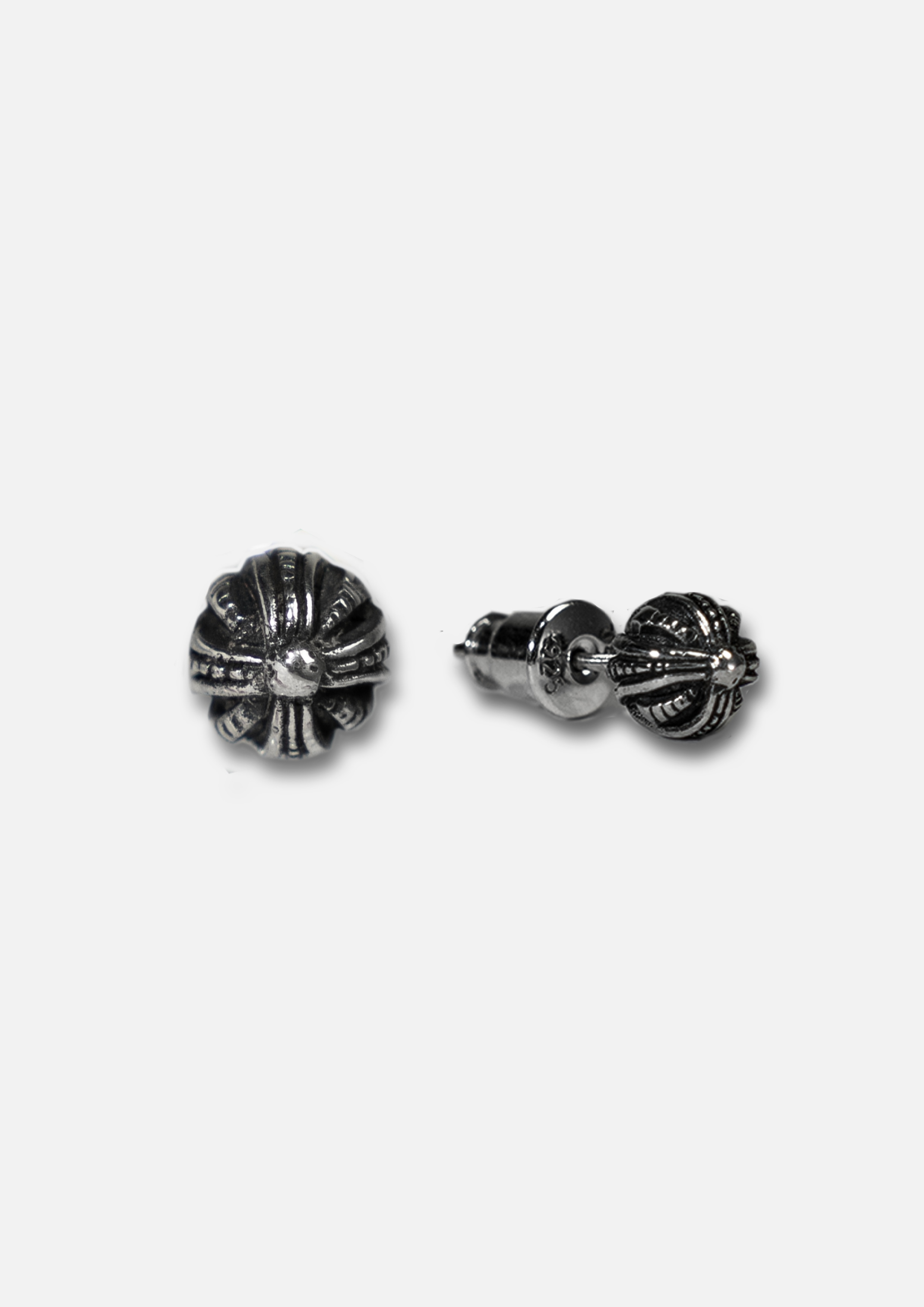OXALIS OSSUARY BALL EARRING STUDS IN STERLING SILVER