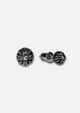 OXALIS OSSUARY BALL EARRING STUDS IN STERLING SILVER