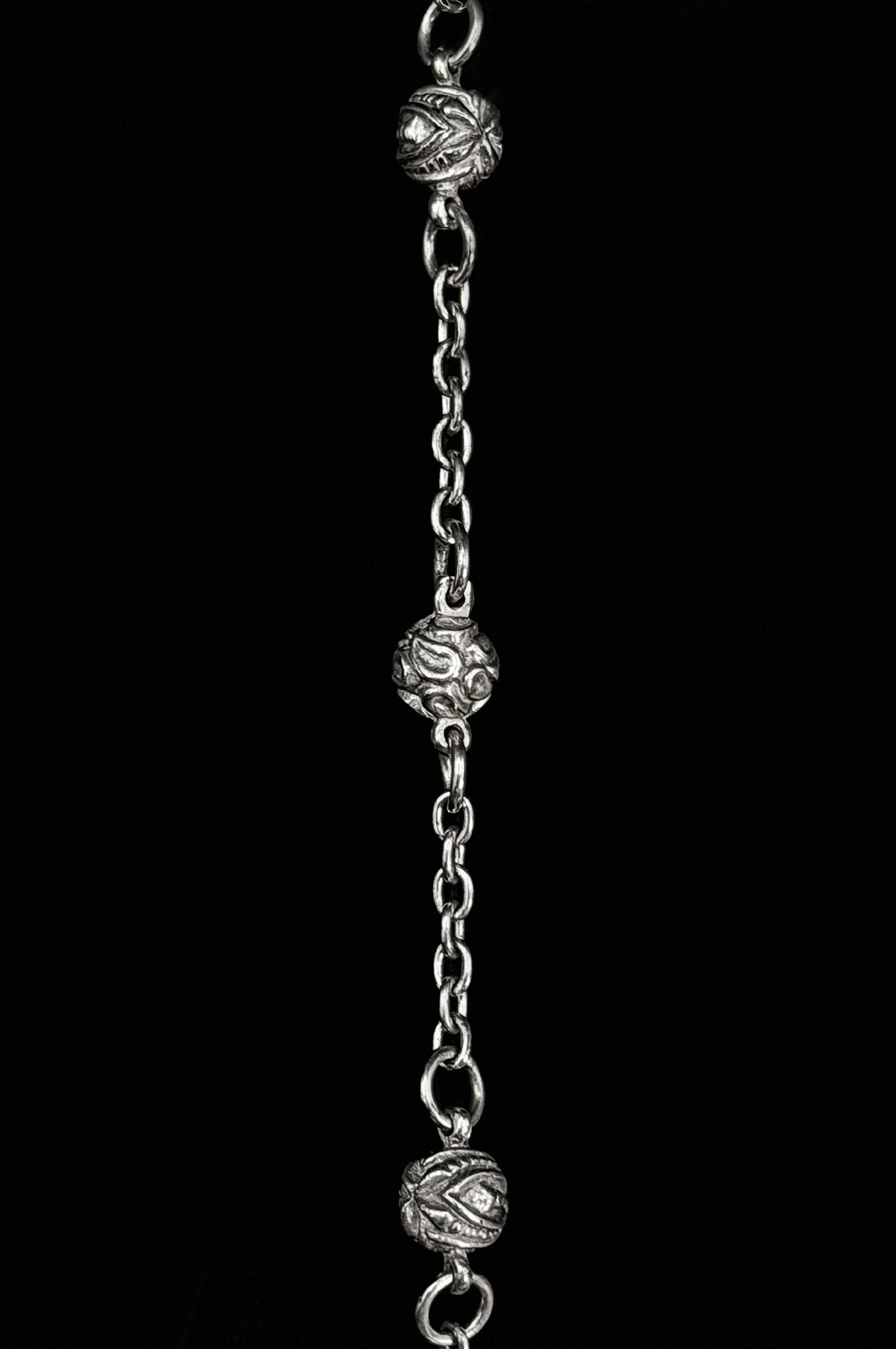 OXALIS OSSUARY-LINK BALL CHAIN BRACELET IN STERLING SILVER
