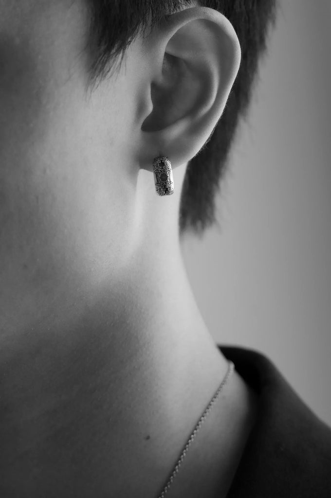 FLORAL EARRING IN STERLING SILVER - Youths In Balaclava