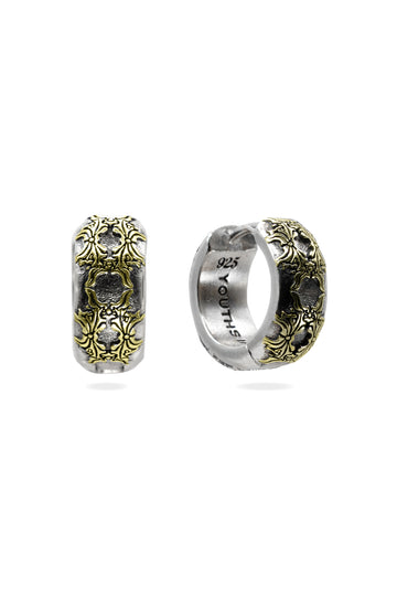 FLORAL HOOP EARRINGS IN 14k GOLD VERMEIL - Youths In Balaclava