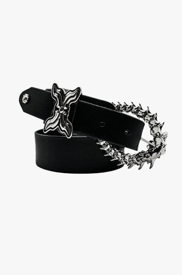 Snake Vertebrae Leather Belt - Youths In Balaclava